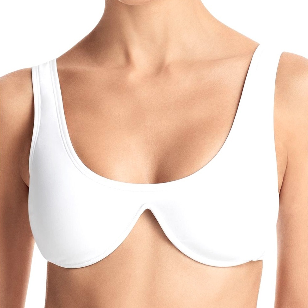 OYE Underwire Bikini Swim Top Womens Size Large Back Hook White